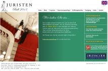 Screenshot von der Website www.juristenball.at