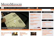 Screenshot von der Website www.medienmanager.at